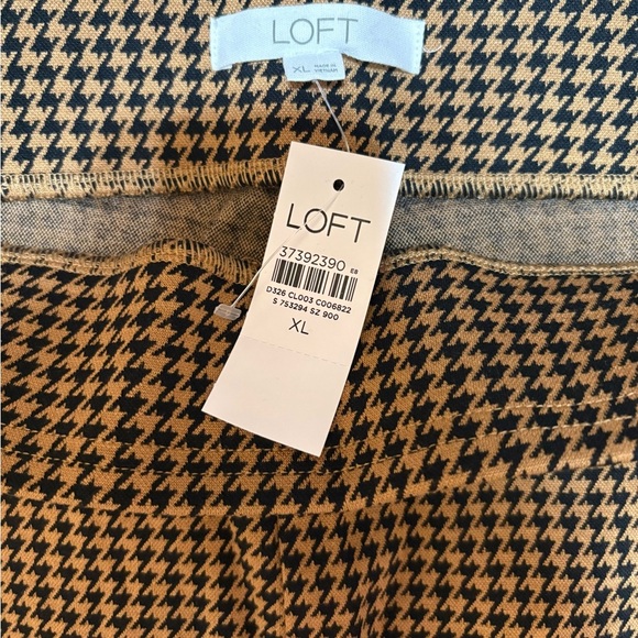 LOFT Brown and Black Leggings with Houndstooth Pattern - Picture 5 of 5
